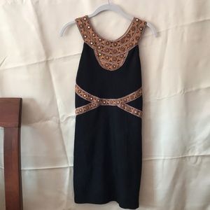 Free People Black Ribbed Texture Dress